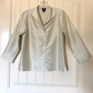 Ivory Silk Blouse by Eileen Fisher Size PP
